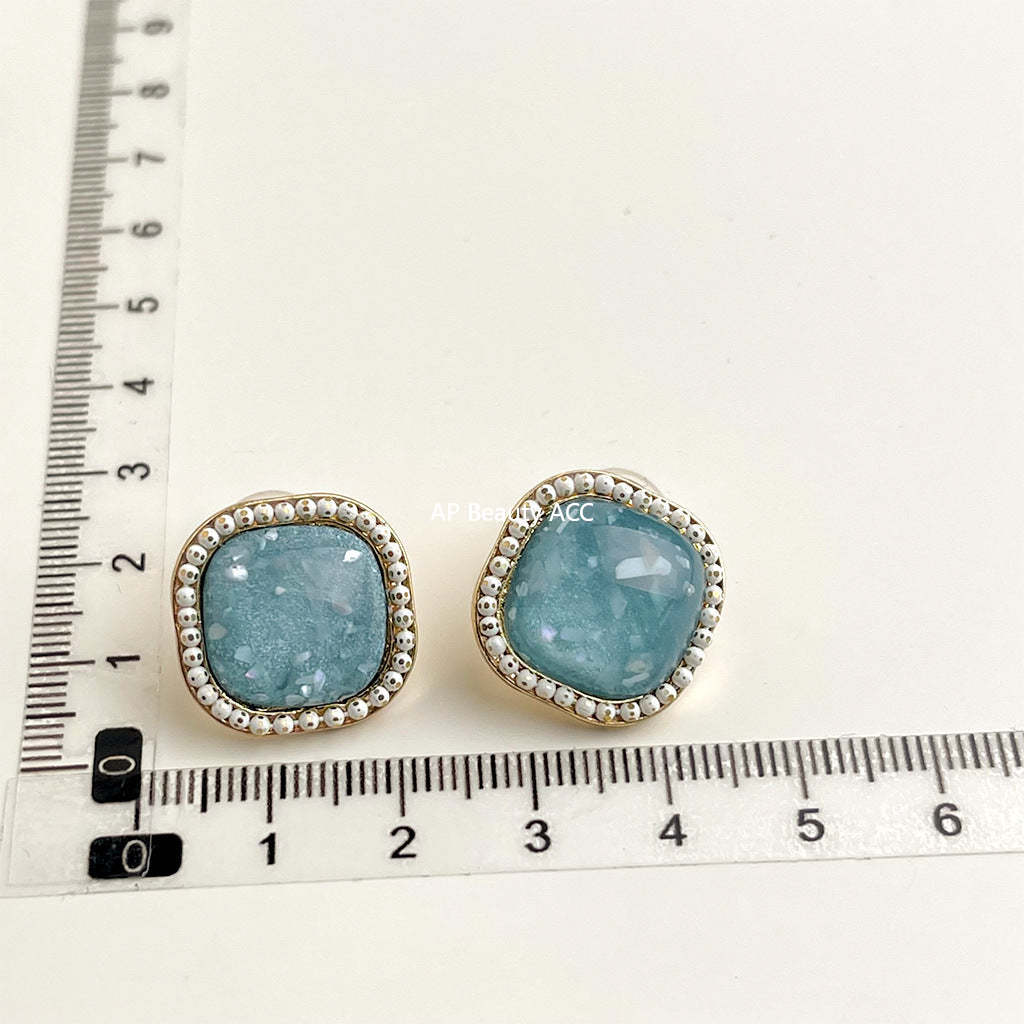 C관 - 18K 도금 에나멜 플라워 이어커프 귀걸이 [EJ0301S] 25.03-1