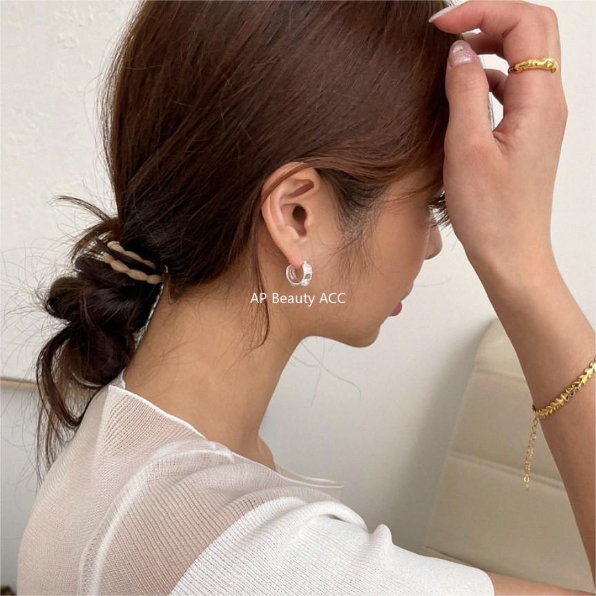 F관 - 925 실버 진주 와이드 귀걸이 [C1238] 25.10-3