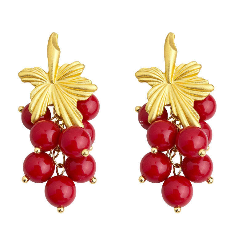 C관 - 태슬 포도송이 핸드메이드 925 은침 귀걸이 [7205] 25.12-2