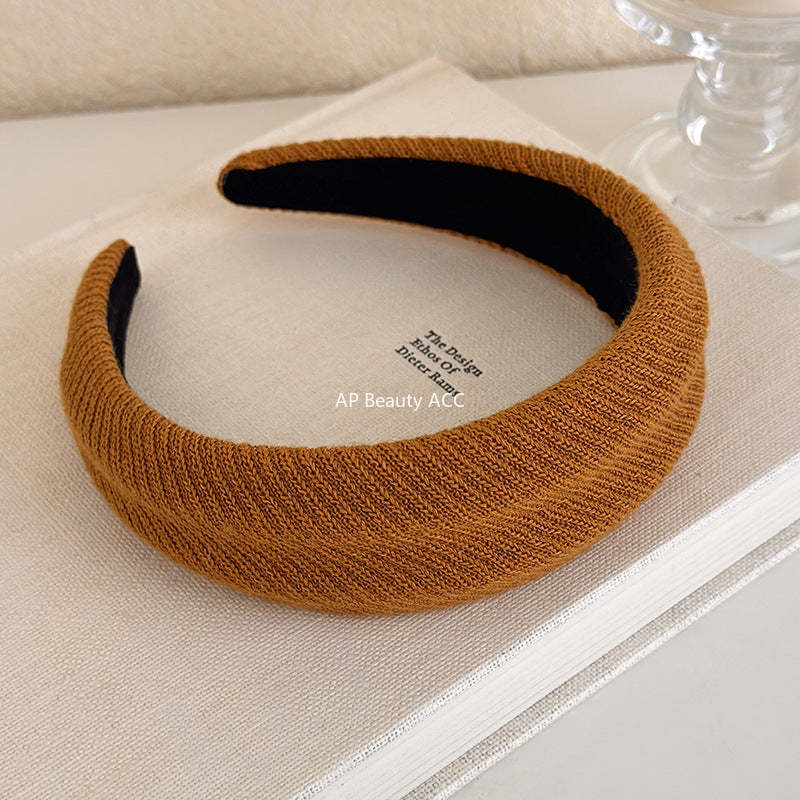 E관 - 컬러 니트 울 스펀지 머리띠 [27502] 25.09-4