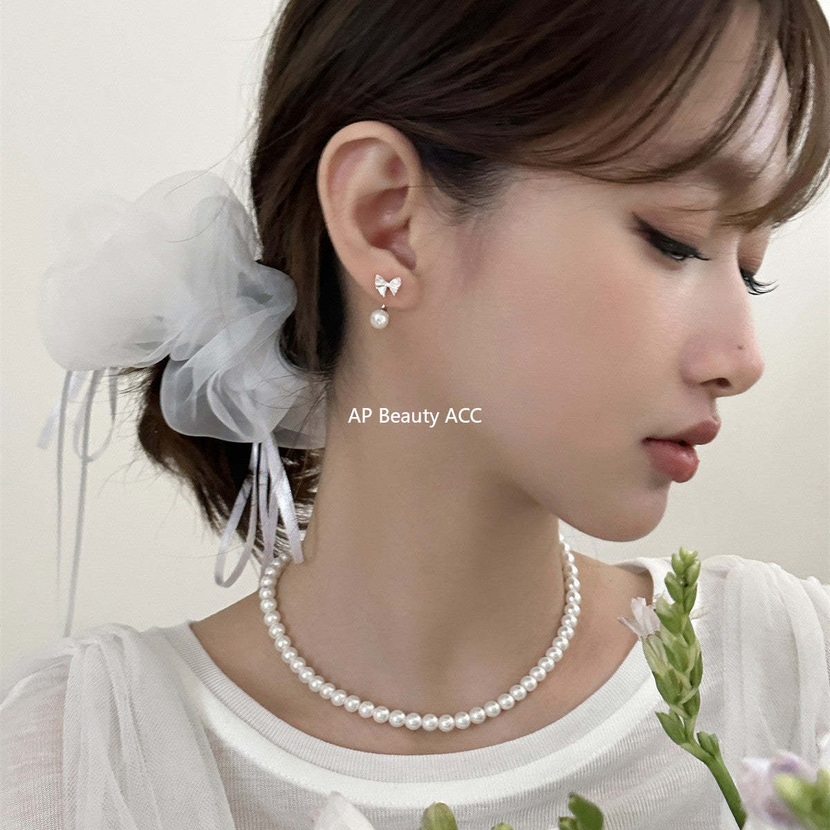 A관 - 925 은침 리본 진주 귀걸이 [EH-3727] 25.06-4
