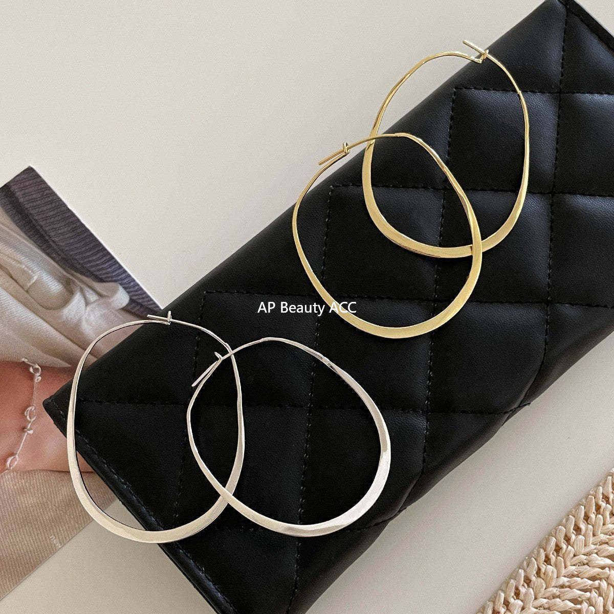 A관 - 925 은침 심플 대형 링 귀걸이 [EH-3968] 25.10-2