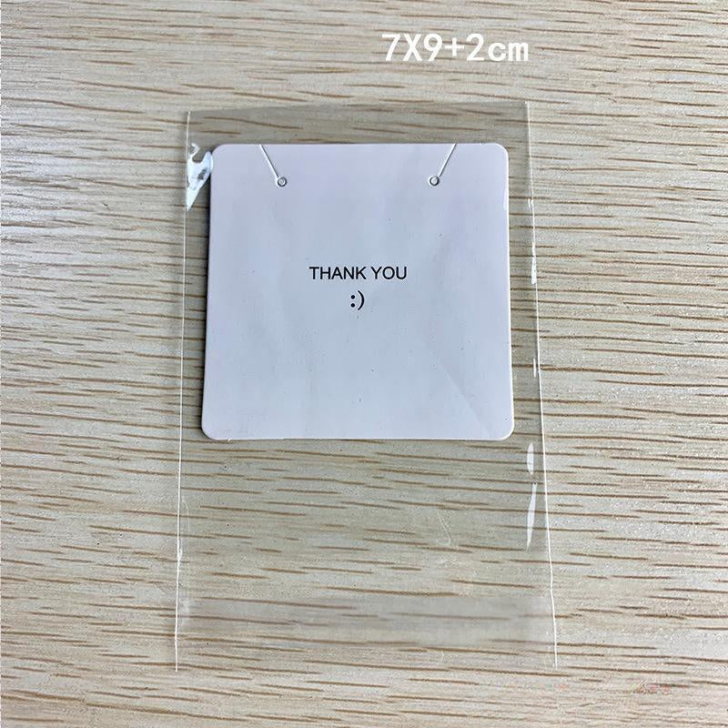 액세서리 부자재 - 목걸이 귀걸이 포장지 화이트 종이 THANK YOU 문구 [GF01]
