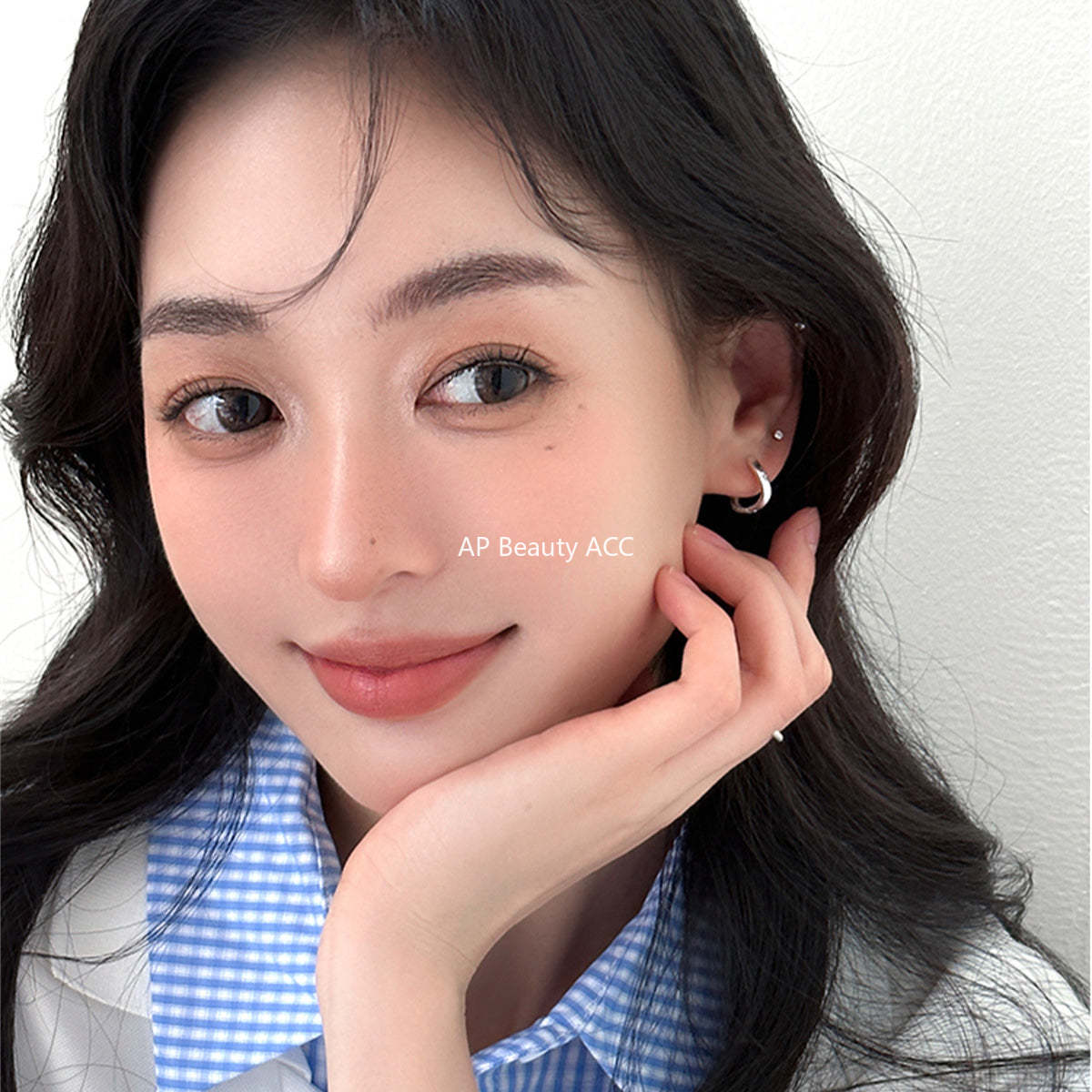 A관 - 빈티지 샌딩 심플 925 은침 후프 귀걸이 [EH-3824] 25.08-3