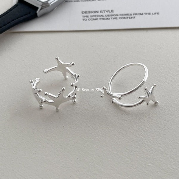 A관 - 925 실버 유니크 별 디자인 반지 [JZ-0716] 25.11-1