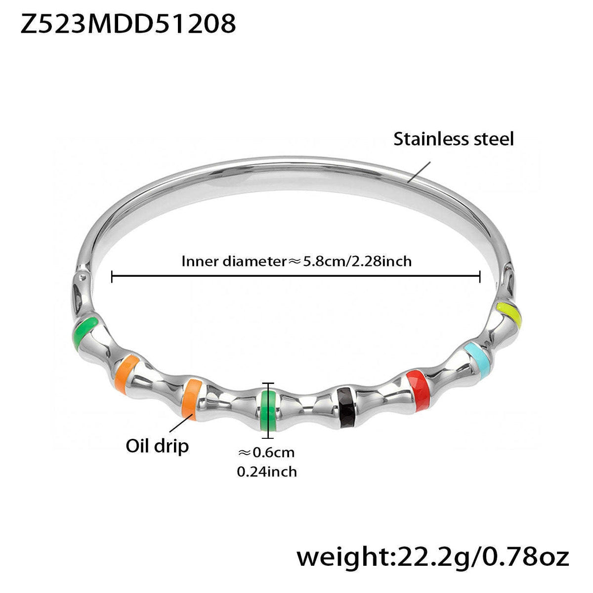 D관 - 스테인리스 스틸 18K 도금 버클 팔찌 [Z522-Z523-Z524] 25.12-3