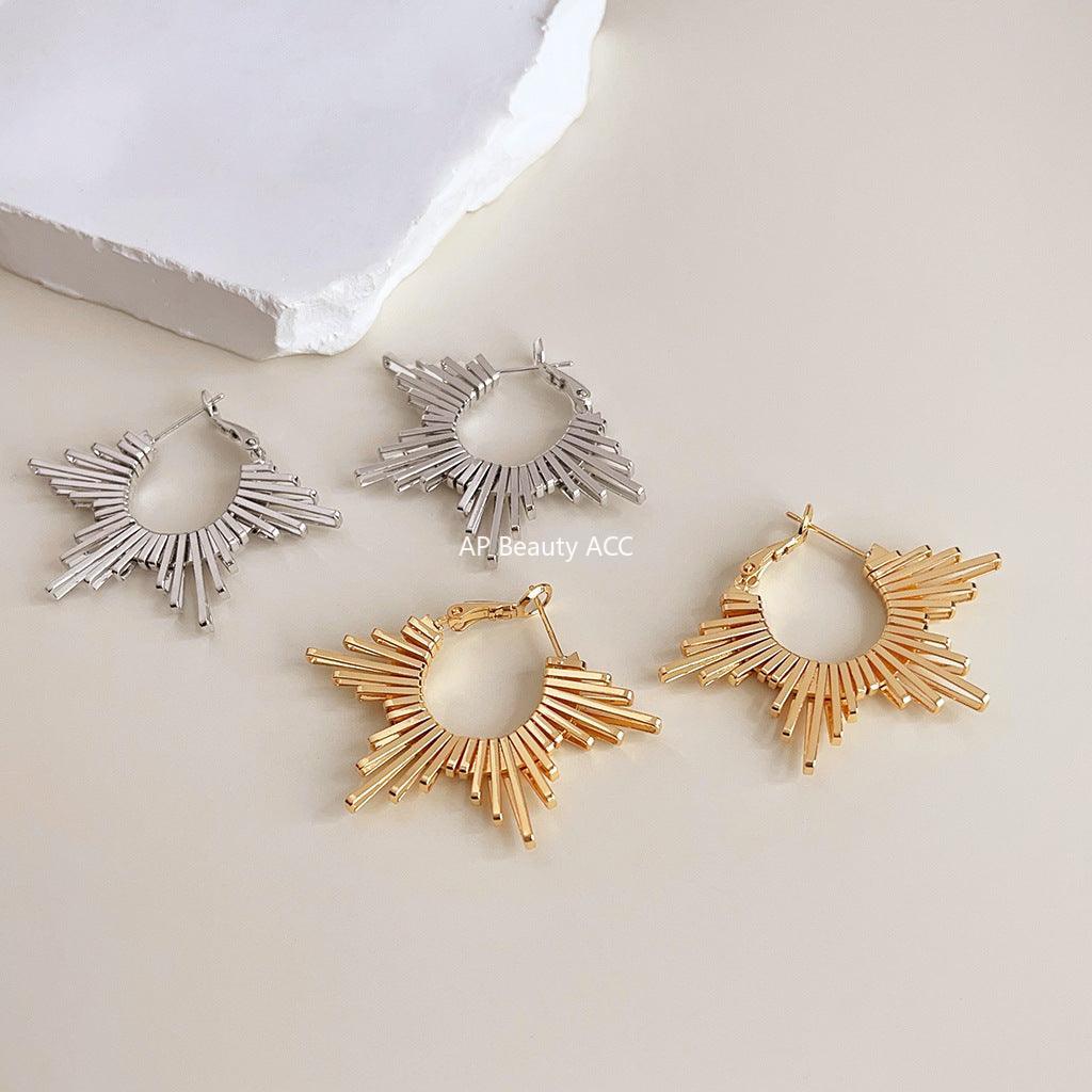 C관 - 18K 도금 두꺼운 개성 있는 디자이너 귀걸이 2024 유행 귀걸이 [3713-3714] 24.03-5