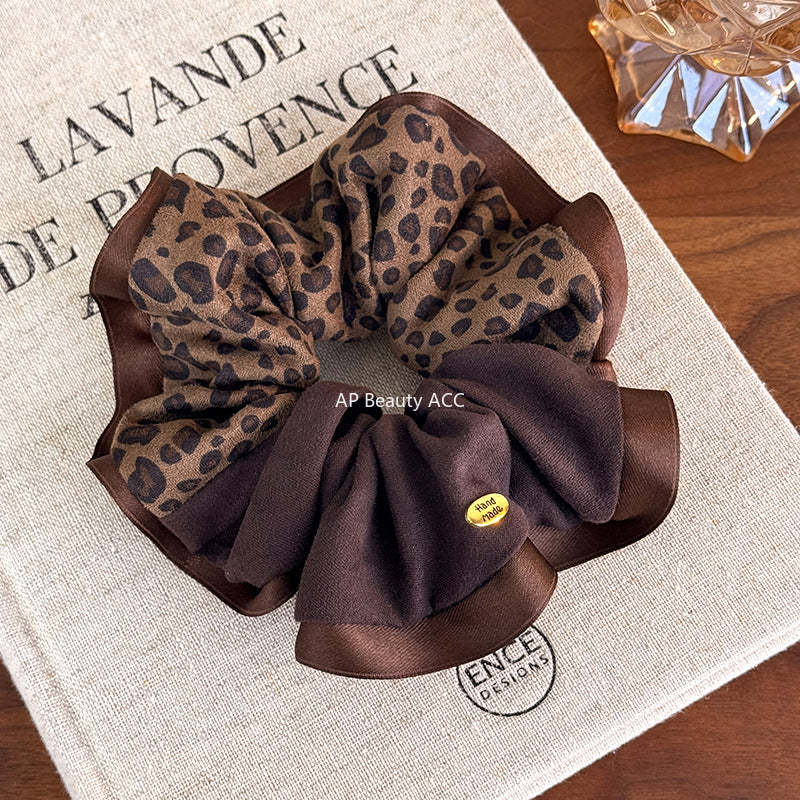 E관 - 레오파드 패턴 패브릭 배색 곱창 헤어밴드 [27772] 25.12-2