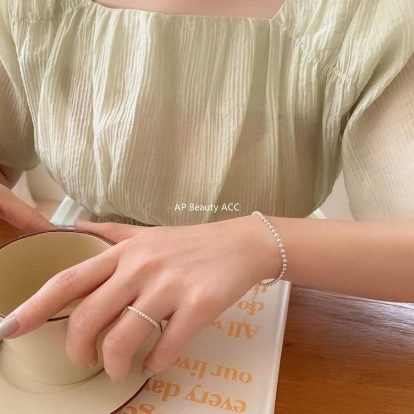 F관 - 925 실버 3가지 사이즈 라운드 비즈 팔찌 [A325] 25.11-2