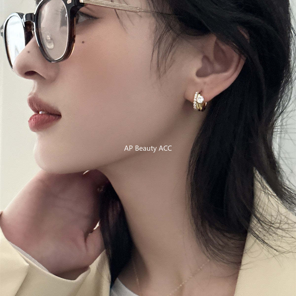 A관 - 925 은침 큐빅 빈티지 링형 귀걸이 [EH-3594] 25.05-5