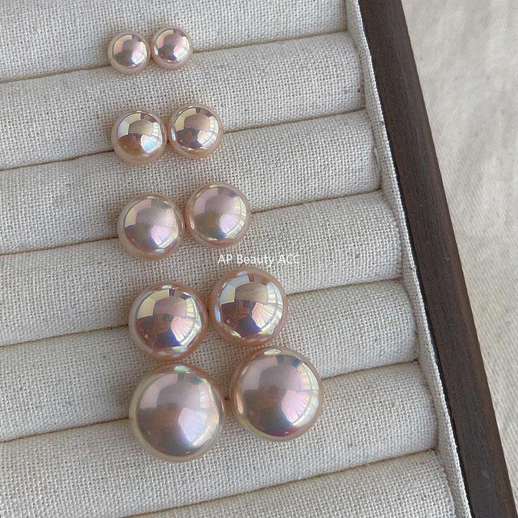 C관 - 핑크 펄 고품질 담수 진주 우아한 은침 귀걸이 [4557-4561] 24.07-2