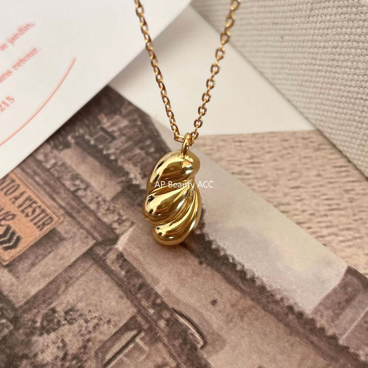 F관 - 925 실버 비정형 물방울 펜던트 목걸이 [B1008] 25.12-1