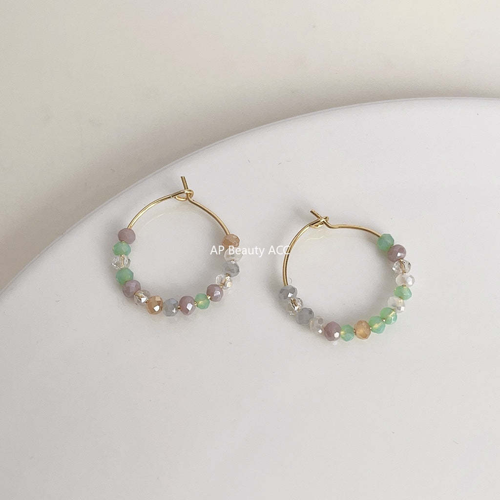 C관 - 여름 새 디자인 새롭고 귀여운 14K 도금 은침 귀걸이 [3858-3859] 24.05-3