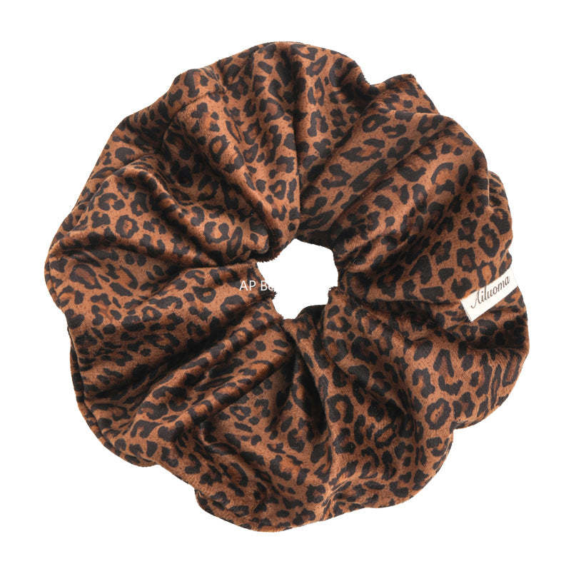 E관 - 벨벳 호피무늬 이중 곱창 헤어밴드 [27616] 25.10-5