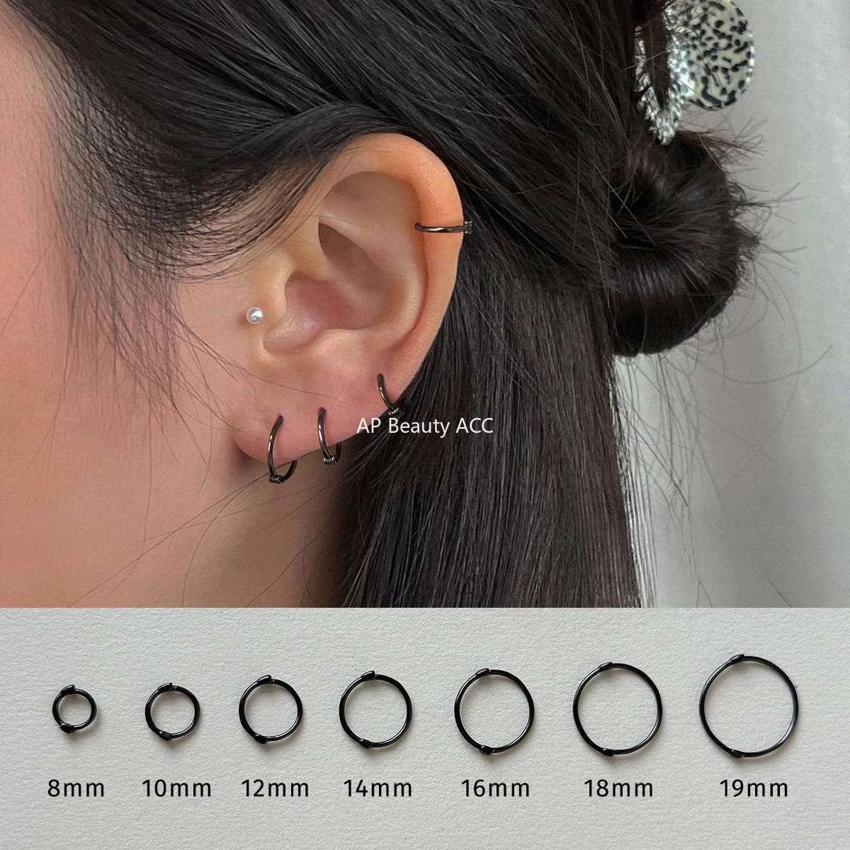 A관 - 999 실버 심플 링 귀걸이 [EH-2308] 25.10-3