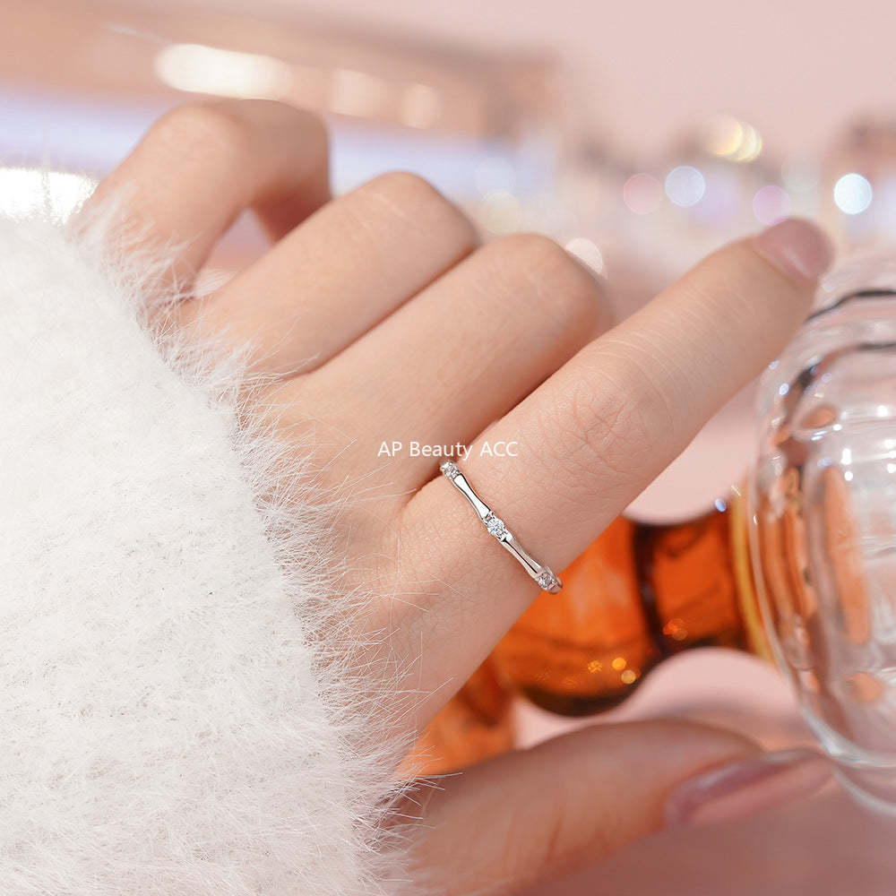 B관 - 999 실버 대나무 큐빅 반지 [YC5258R_1] 25.12-2