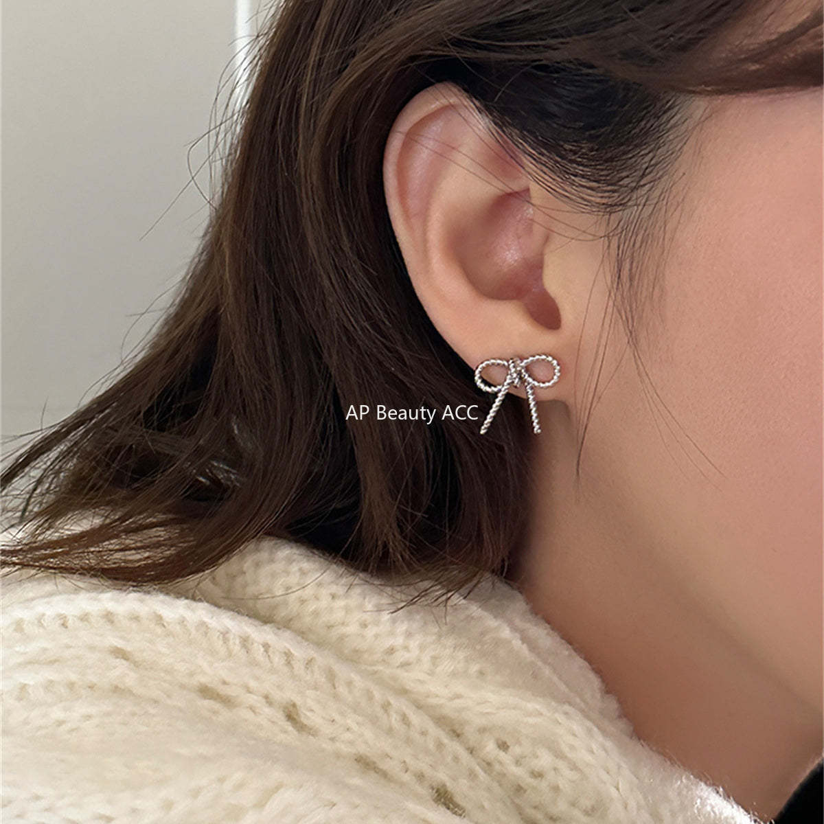 A관 - 은침 트위스트 리본 디자인 귀걸이 [EH-3490] 25.05-2