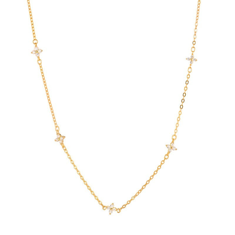 A관 - 925 실버 네잎클로버 디자인 목걸이 [XL-1228] 25.11-1