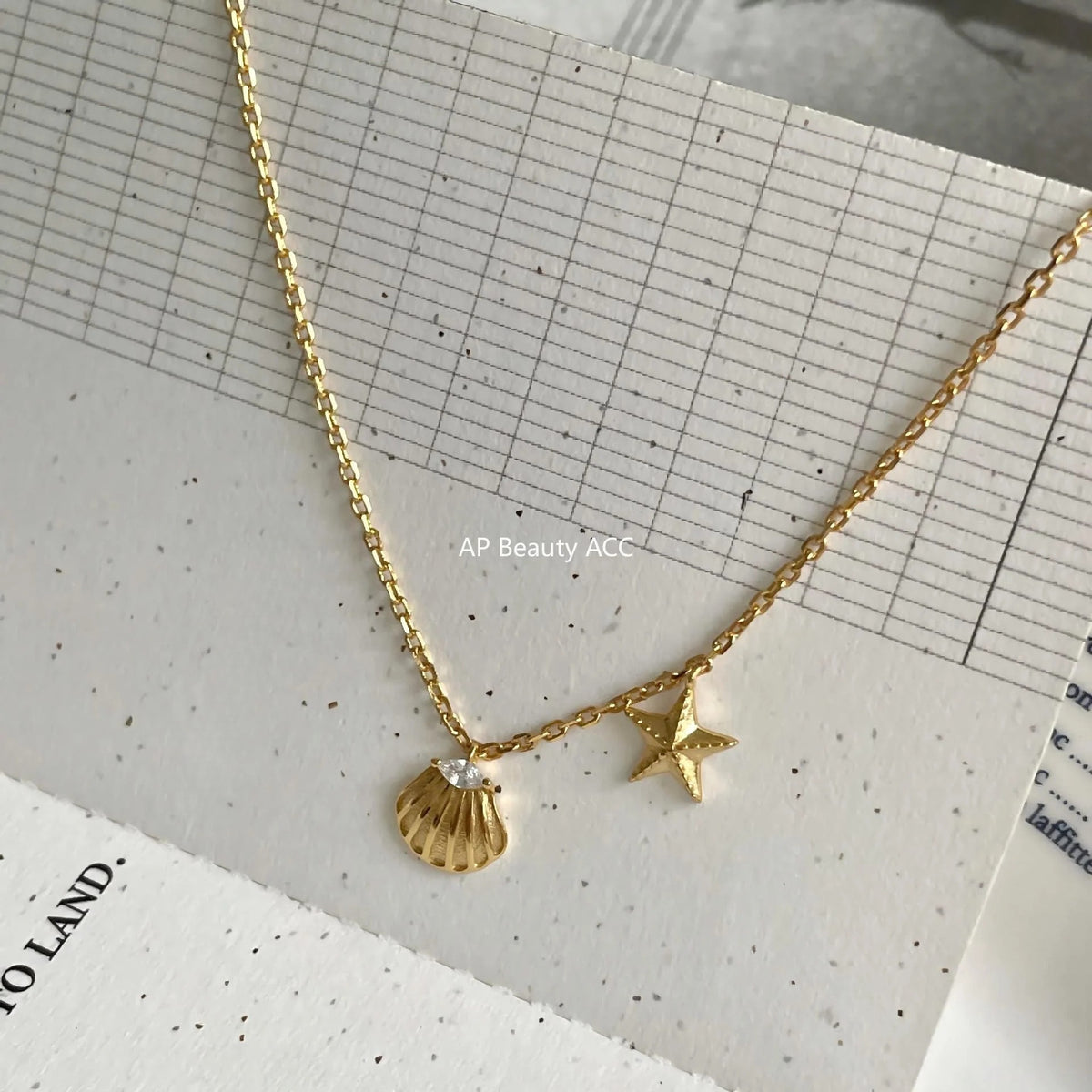 F관 - 925 실버 불가사리 조개 펜던트 팔찌 [A393] 25.11-3