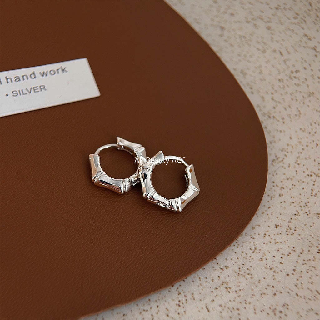 C관 - 기하학 대나무 디자인 귀걸이 시크한 귀걸이 [3594] 24.01-4