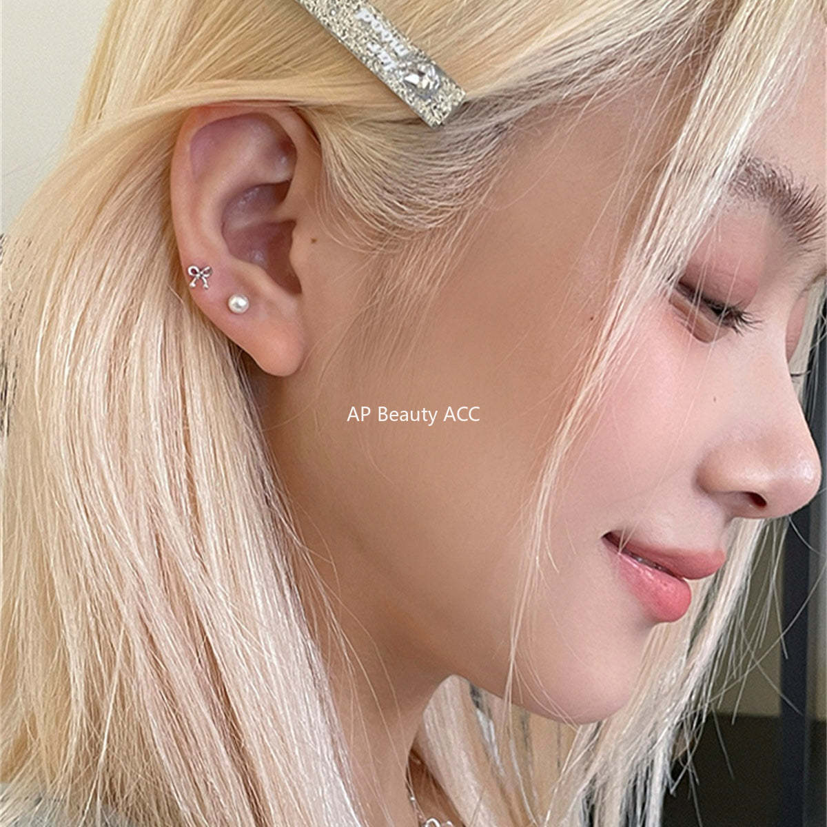 A관 - 999 실버 비즈 리본 디자인 귀걸이 [EH-4180] 25.10-4