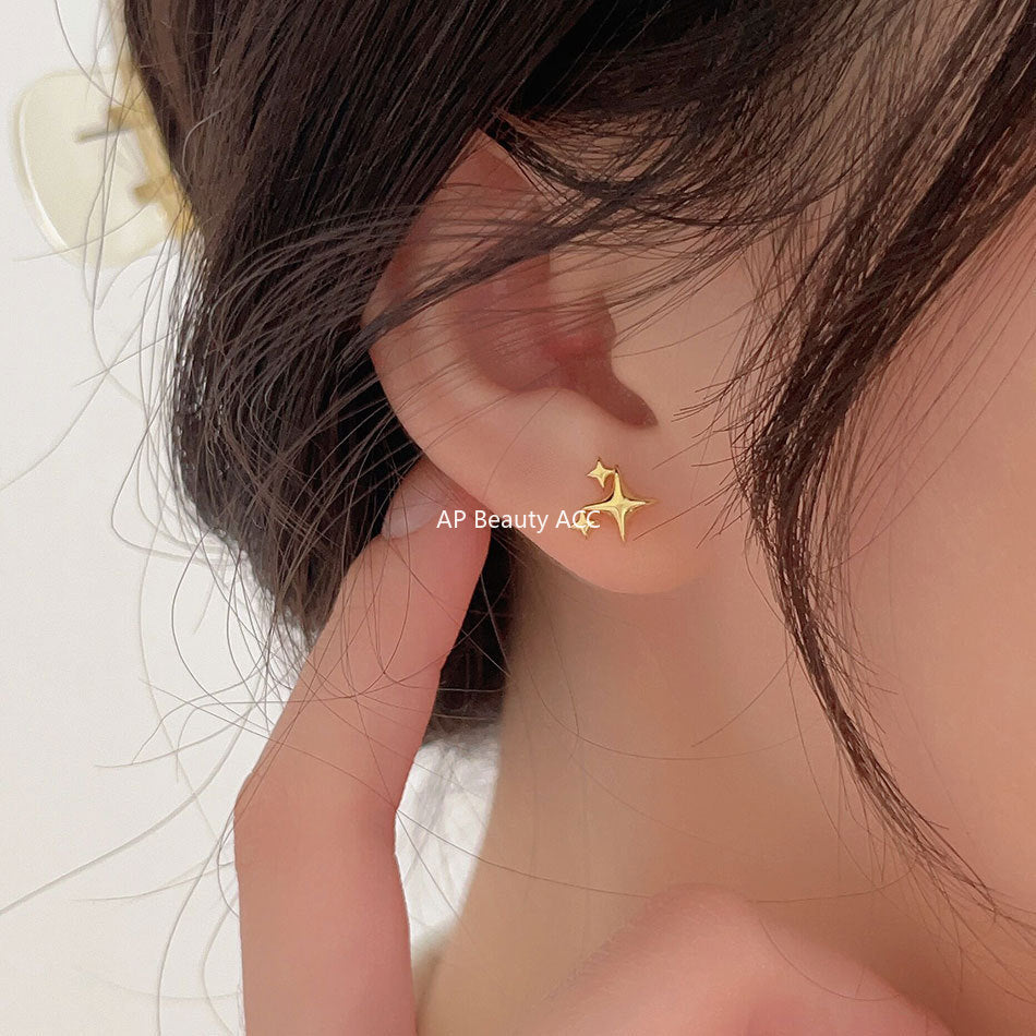 F관 - 925 실버 반짝이는 별 모양 귀걸이 [C1243] 25.10-2