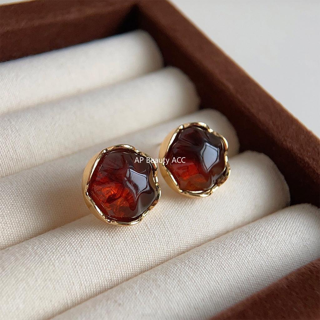 C관 - 실버 비정형 디자인 레트로 트렌디 엘레강스 귀걸이 [3646] 24.03-3