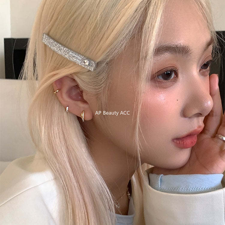 A관 - 925 은침 뫼비우스 큐빅 링 귀걸이 [EH-4132] 25.10-5