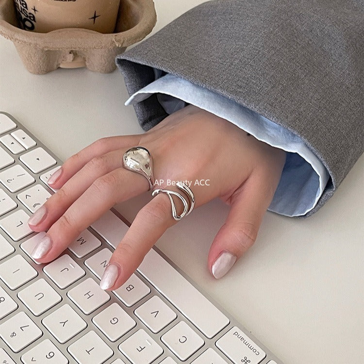 A관 - 매끈한 볼드 디자인 오픈형 반지 [JZ-0721] 25.11-1