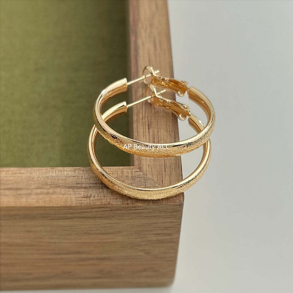 C관 - 무광 14K 도금 미니멀 링 귀걸이 [5731-5736] 25.03-3