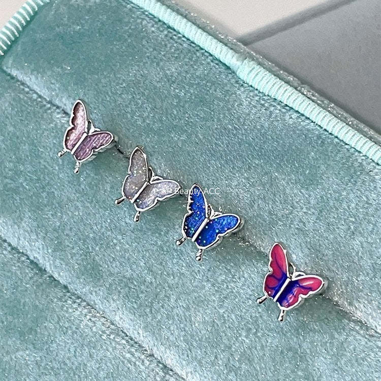 A관 - 925 은침 나비 디자인 피어싱 귀걸이 [EH-4126] 25.10-5