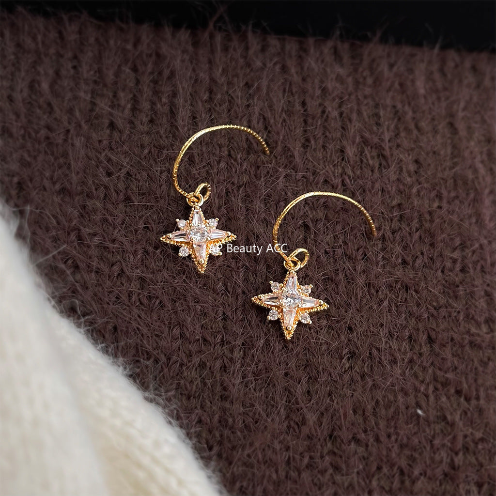 C관 - 핸드메이드 미니 큐빅 별 모양 후크 귀걸이 [7066] 25.11-2
