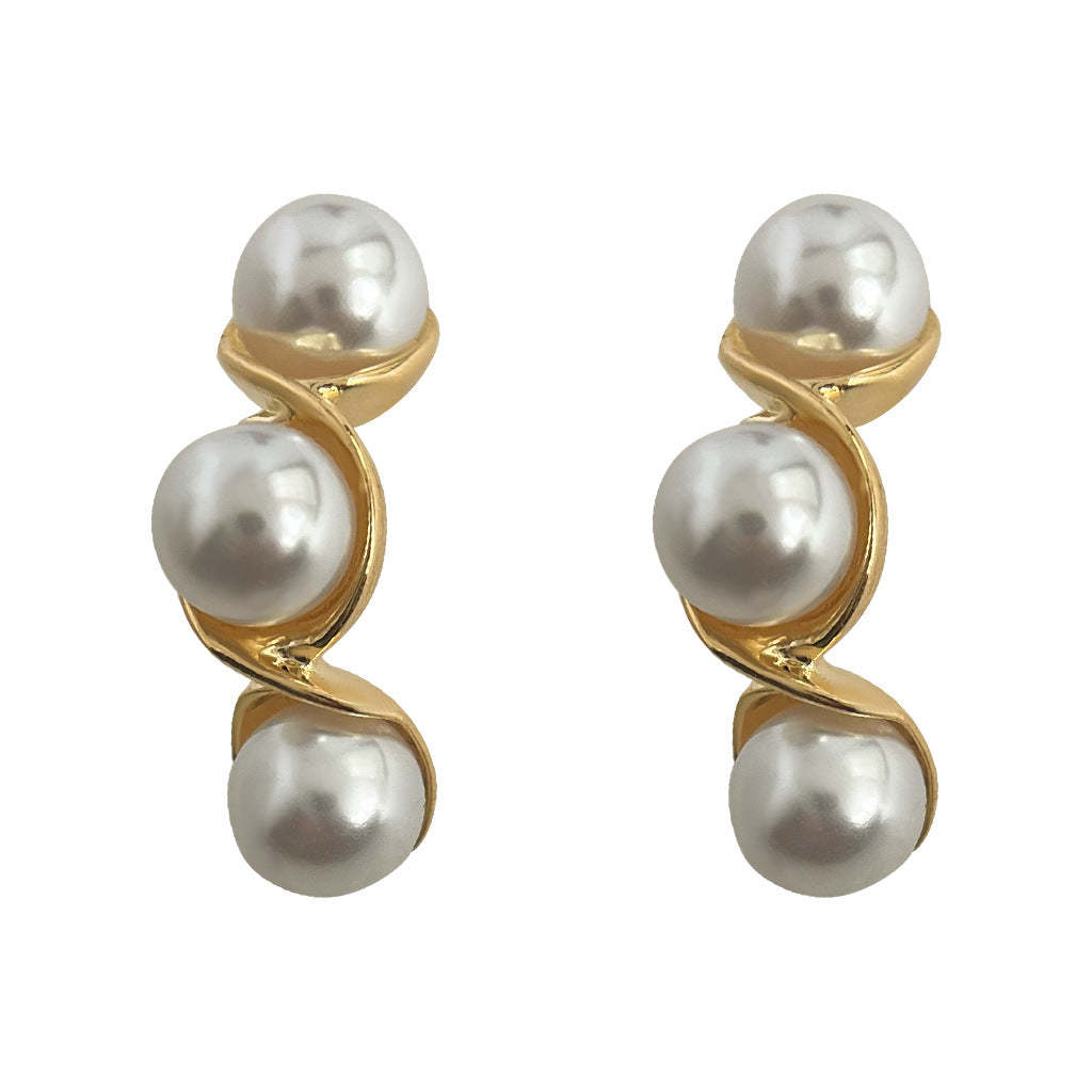 C관 - 14K 도금 고급스러운 기하학 길쭉한 귀걸이 [4049] 24.05-2