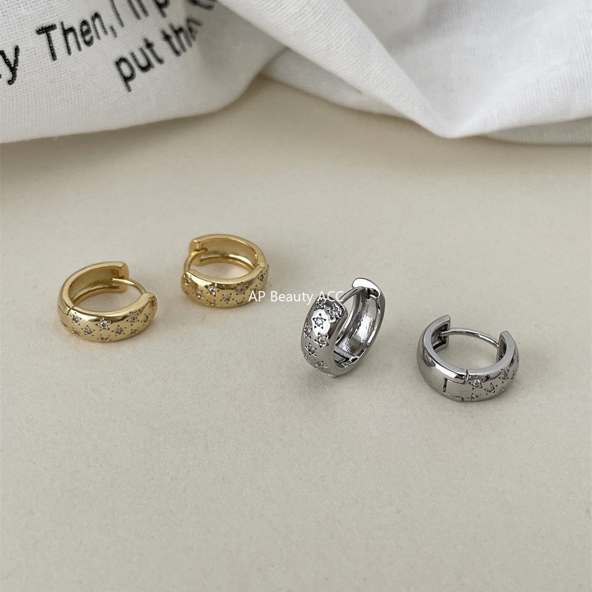 A관 - 925 은침 별 큐빅 귀걸이 [EH-4031] 25.10-3