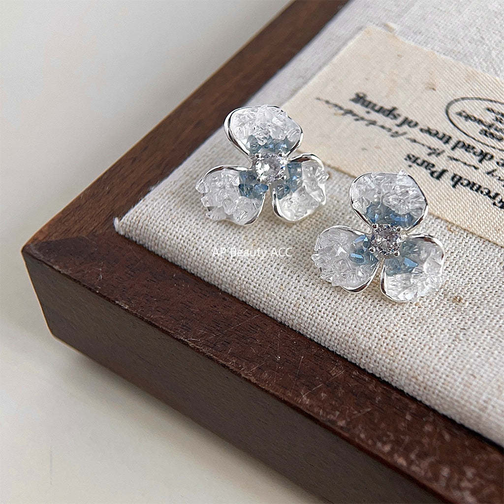 C관 - 유리 크리스탈 색상 전환 디테일 귀걸이 [4277] 24.06-2