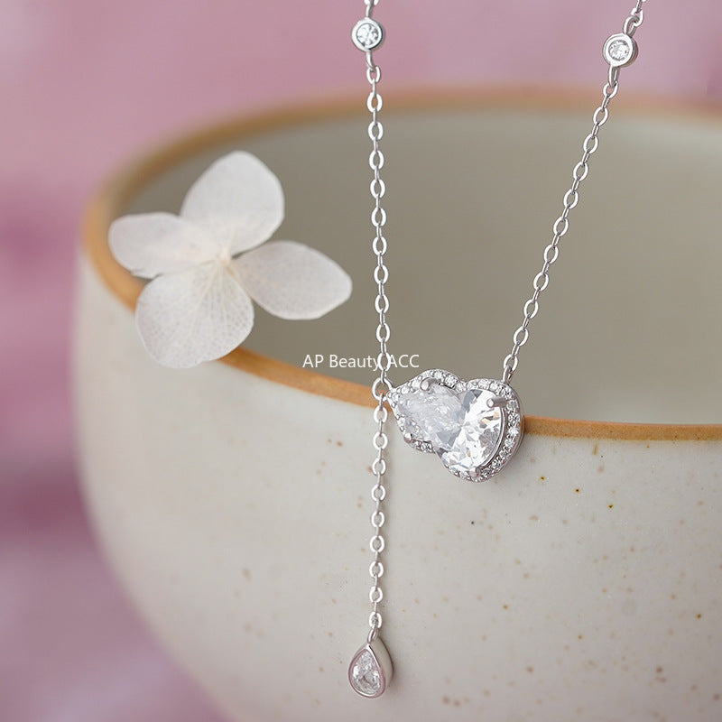 B관 - 999 실버 호리병 큐빅 펜던트 드롭 목걸이 [YC3103N_1] 25.11-2