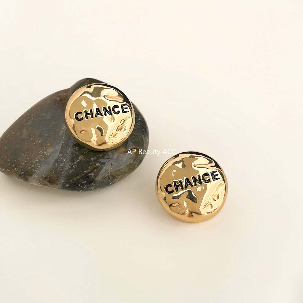 C관 - 14K 도금 925 은침 비정형 원형 디자인 귀걸이 [5488] 25.02-1