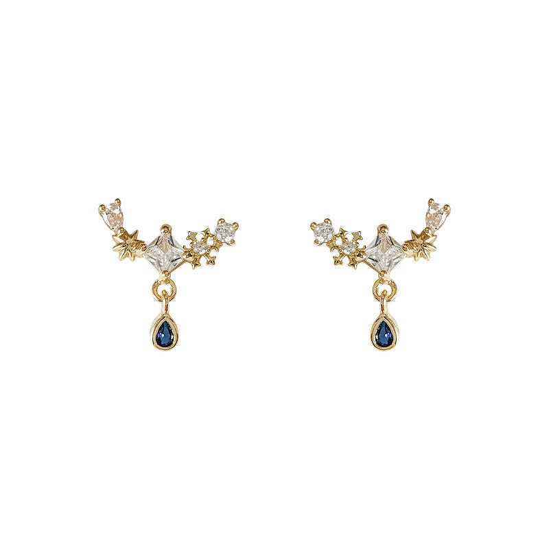 C관 - 미니 큐빅 아치형 은침 귀걸이 간결하고 고급스러운 귀걸이 [1651] 24.04-1