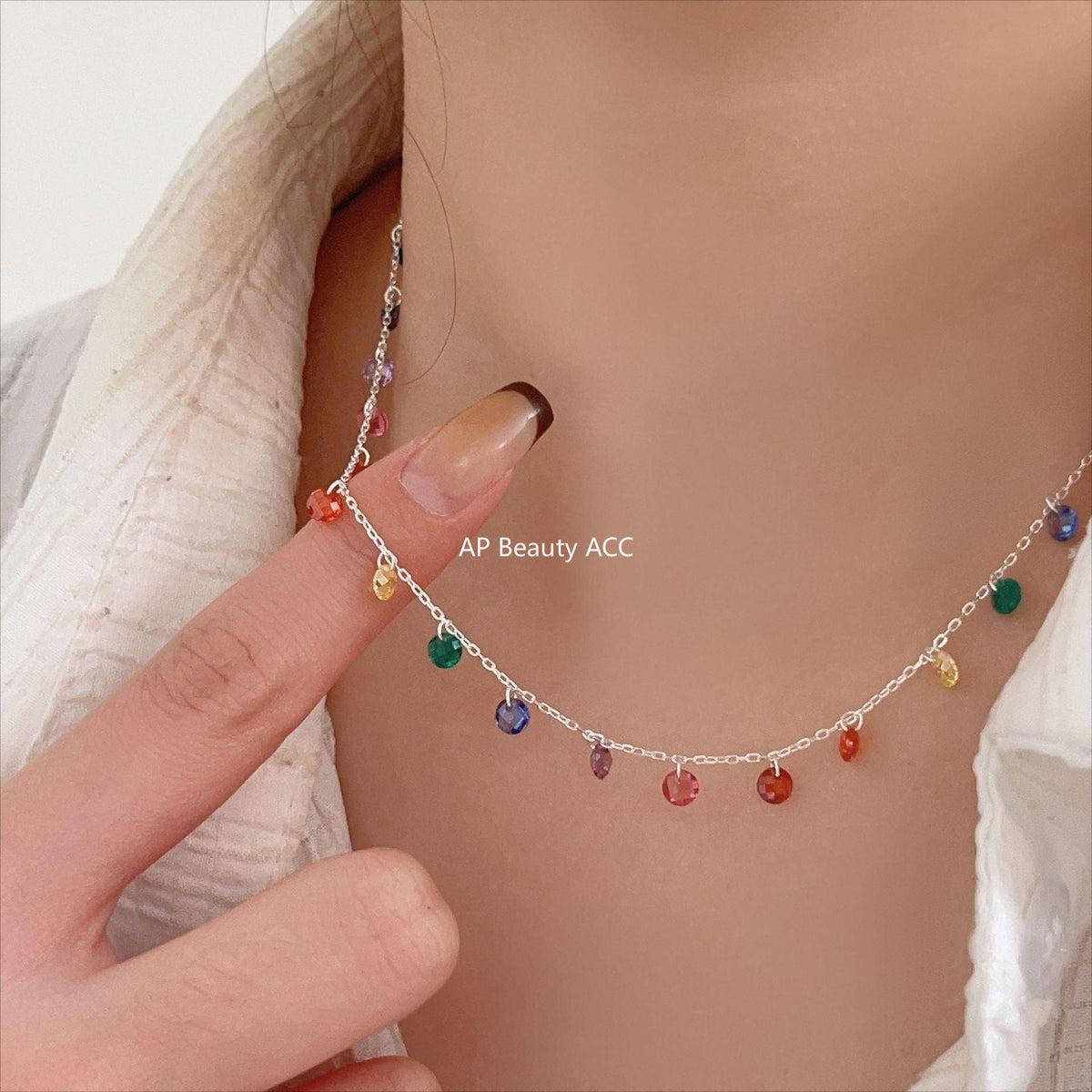 F관 - 925 실버 비즈 목걸이 [B1241] 24.01-4