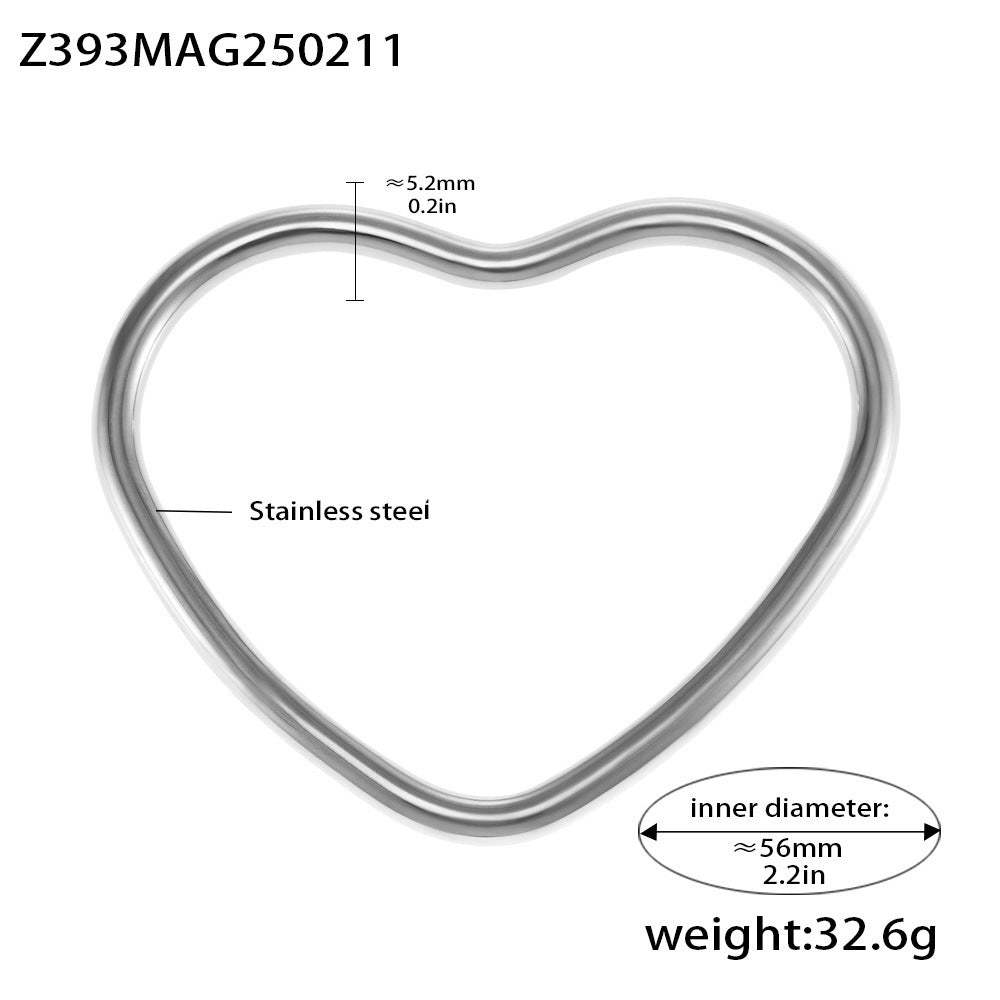 D관 - 하트 모양 18K 도금 스테인리스 스틸 팔찌 [Z393] 25.02-2