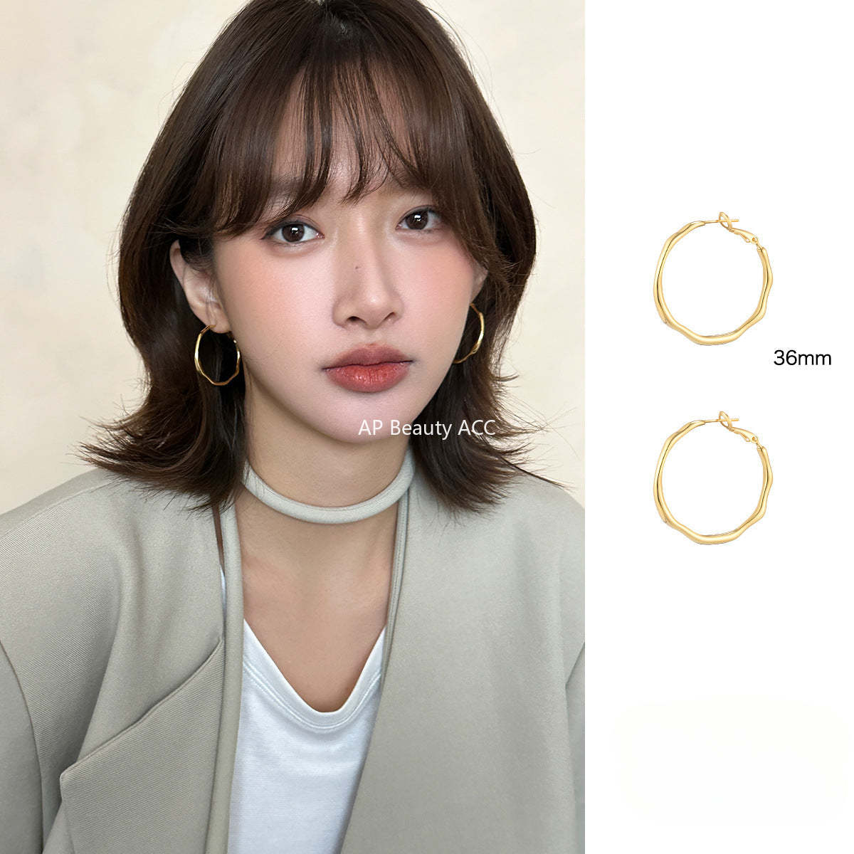 A관 - 925 은침 볼드한 링 귀걸이 [EH-3505] 25.05-2