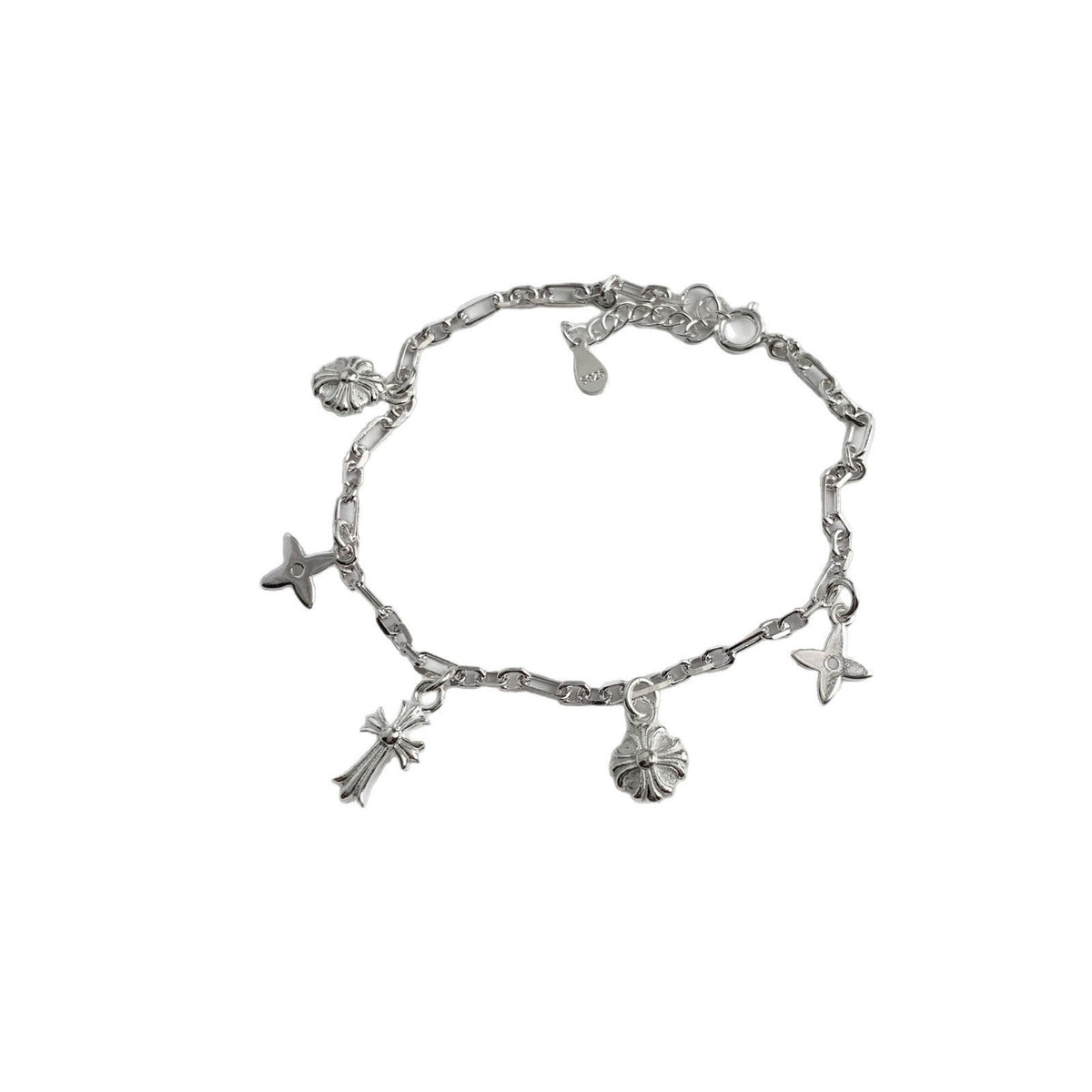 A관 - 925 실버 십자가 클로버 펜던트 팔찌 목걸이 [1037] 25.10-3