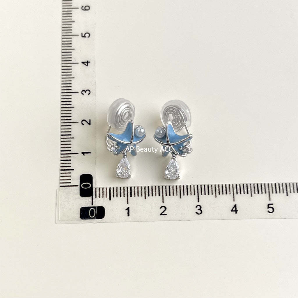 C관 - 큐빅 레진 진주 무피어싱 나선형 이어커프 귀걸이 [EJ0203F] 25.02-3