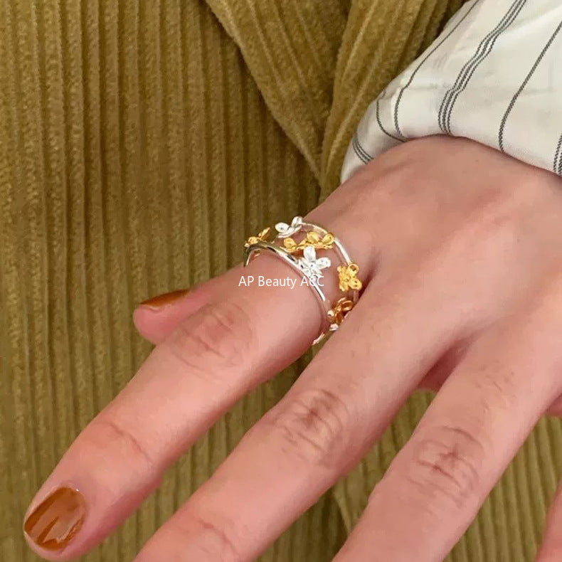 A관 - 925 실버 플라워 오픈형 반지 [JA73] 25.10-2