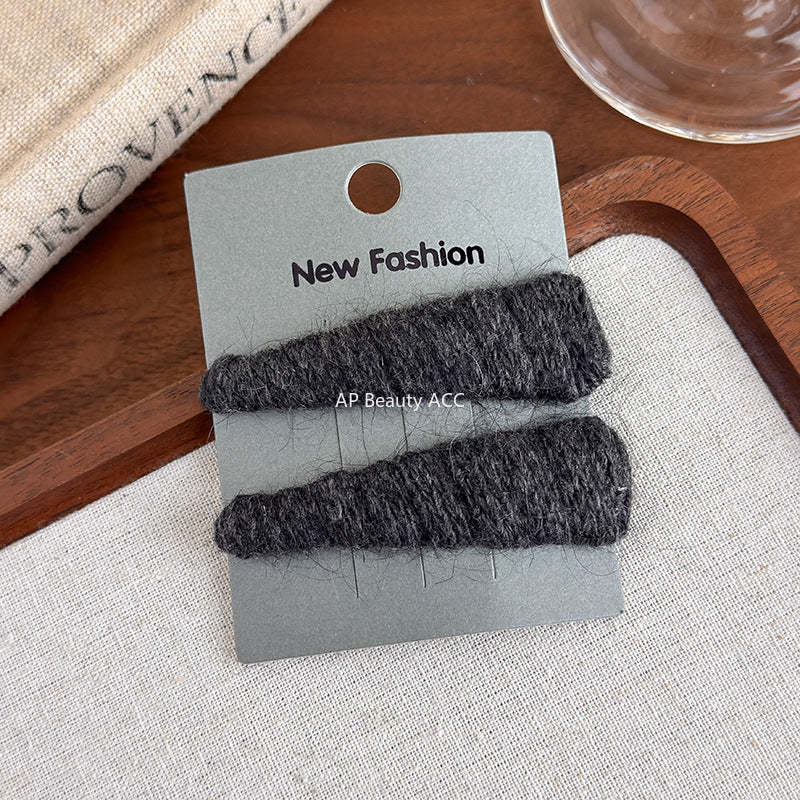 E관 - 가을겨울 컬러 털실 삼각형 헤어핀 [27652] 25.11-4