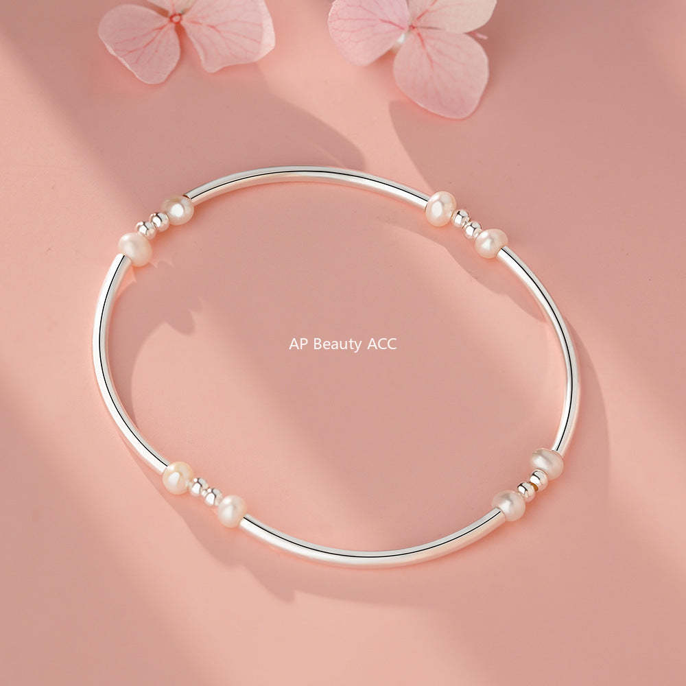 B관 - 999 실버 진주 비즈 팔찌 [YC4711SL] 25.11-4