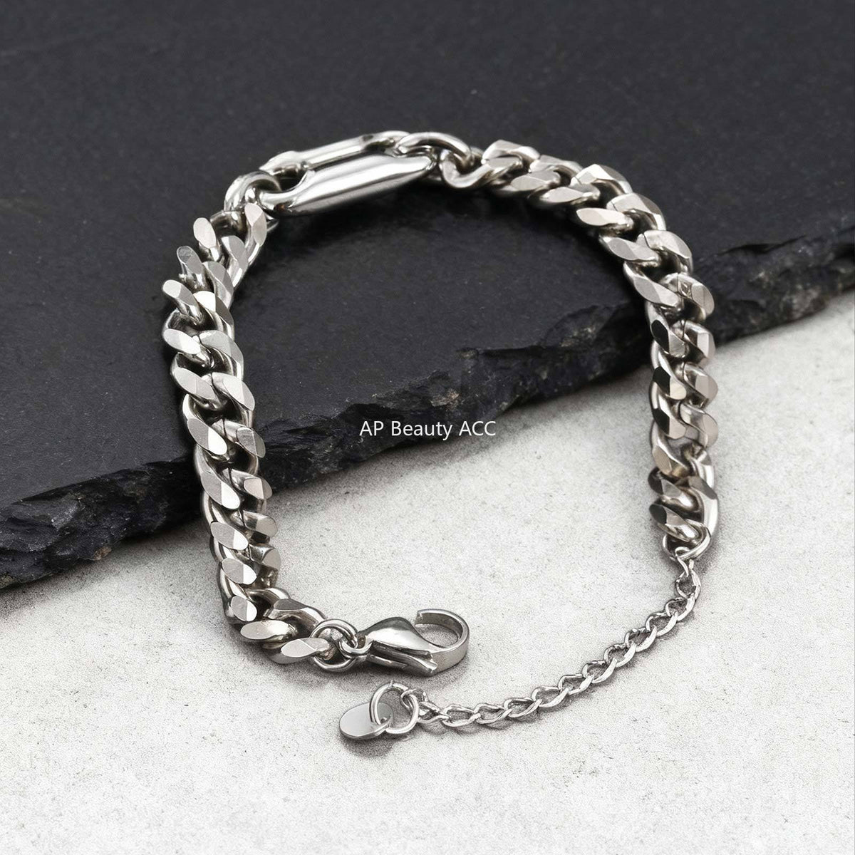 G관 - 스테인리스 스틸 8자 볼드 체인 팔찌 [BR-2632] 25.12-1