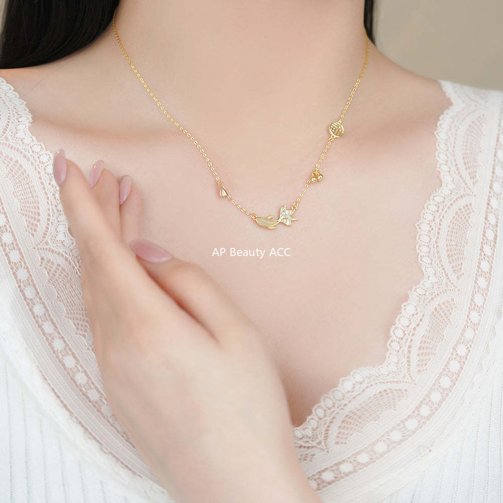 B관 - 999 실버 행운 잉어 물고기 펜던트 목걸이 [YC3904N_1] 25.11-4