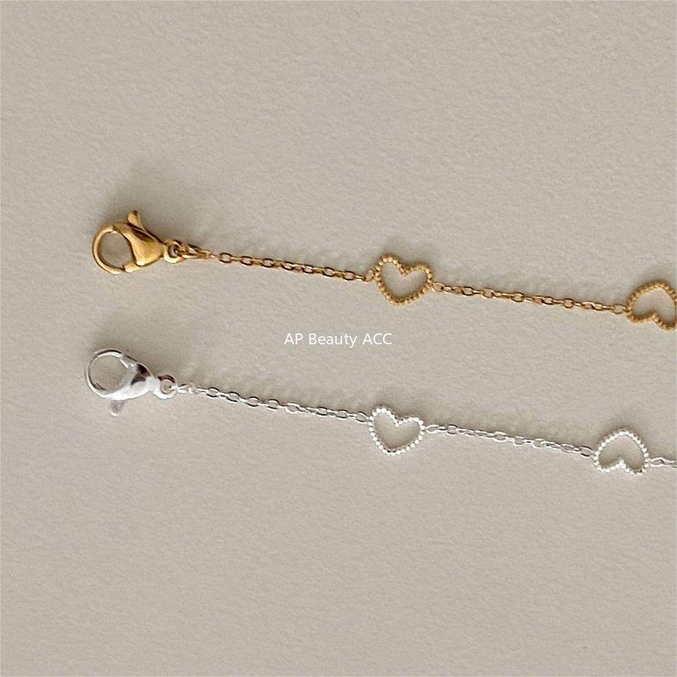 F관 - 925 실버 하트 펜던트 팔찌 [A358] 25.12-2