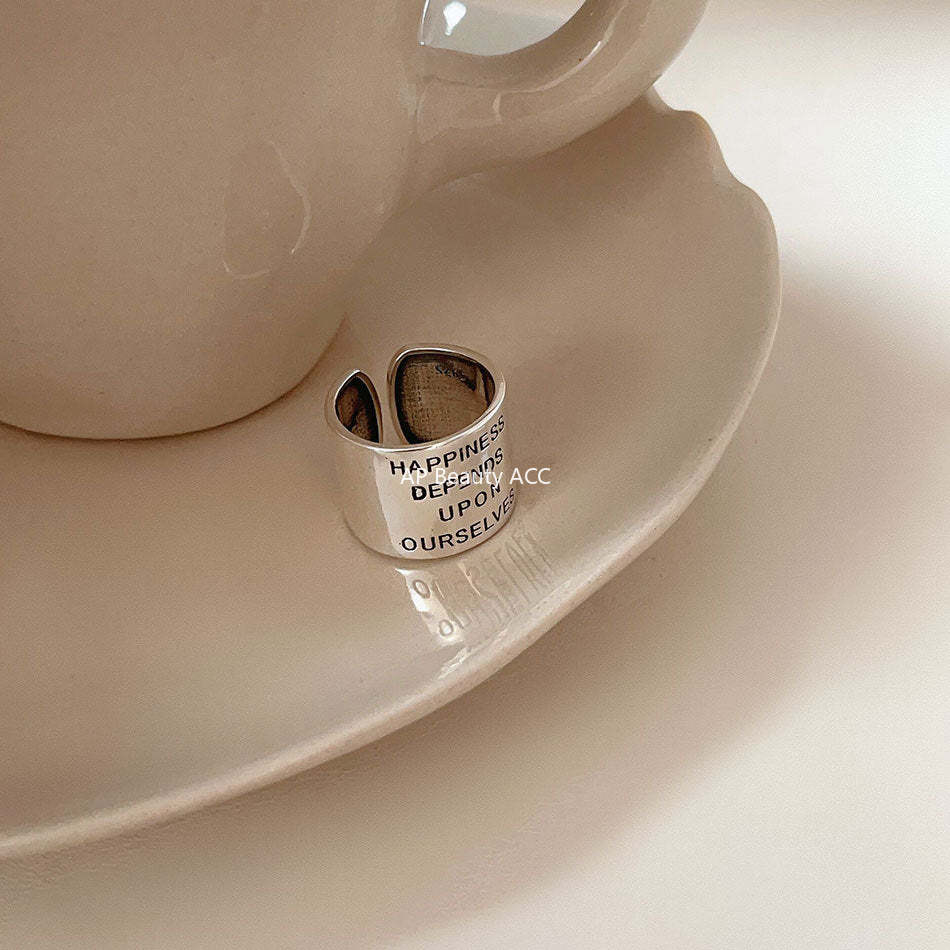 F관 - 925 실버 빈티지 레터링 볼드 반지 [J960] 25.10-5